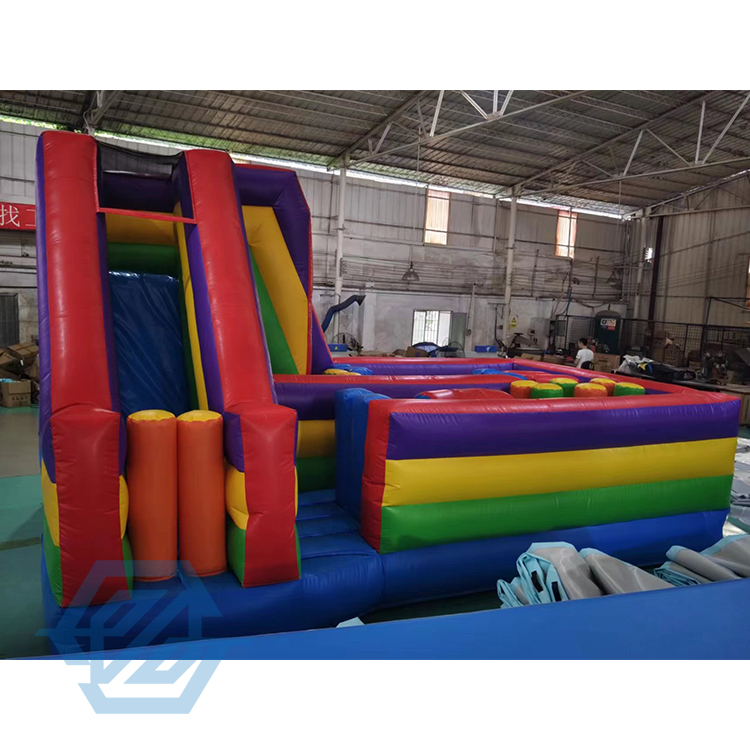 インフレータブル障害物コース ゲーム Bouncy Castle コンボ スライド付き 